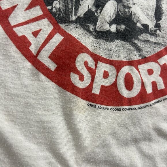 Vtg Coors The Three Stooges Original Sports Nuts Shirt Screen Stars Large 80s - Picture 6 of 10